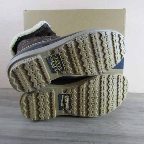 Pendleton Women's 6 Diamond Peak Duck Mid Rain Boot Brown PW2275 - Picture 4 of 4